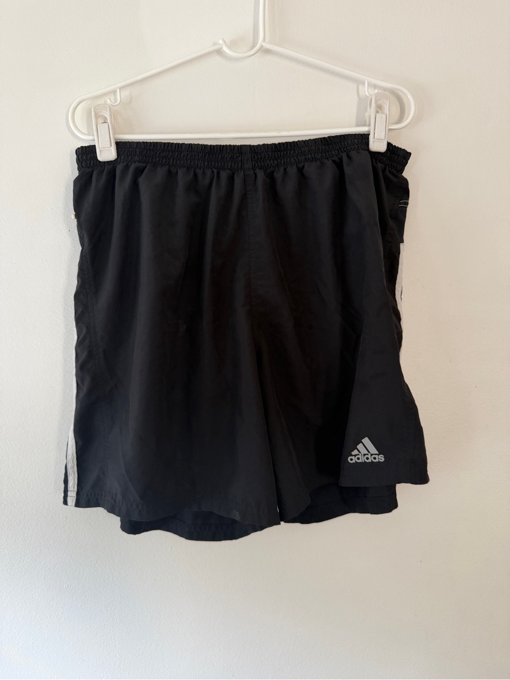 adidas Black Shorts with White Accents